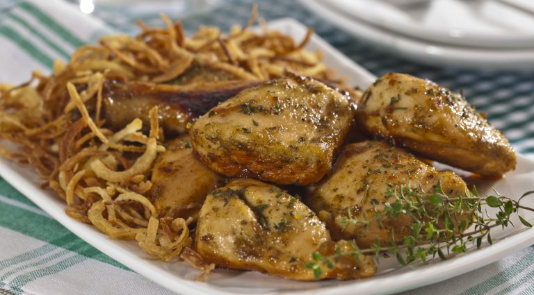 Frango ao Molho de Limão e Cebola Crocante