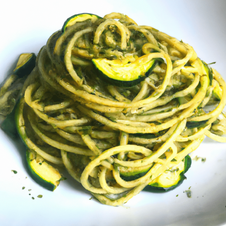 Espaguete de Abobrinha ao Pesto Vegano