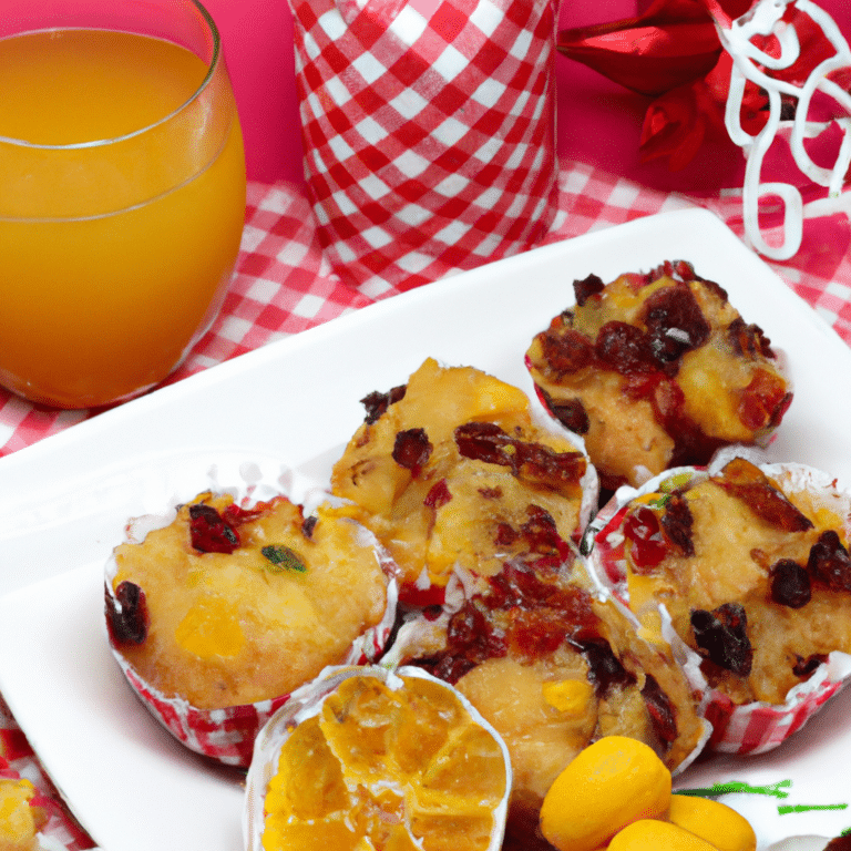 Bolinhos de Natal de Cranberry e Laranja