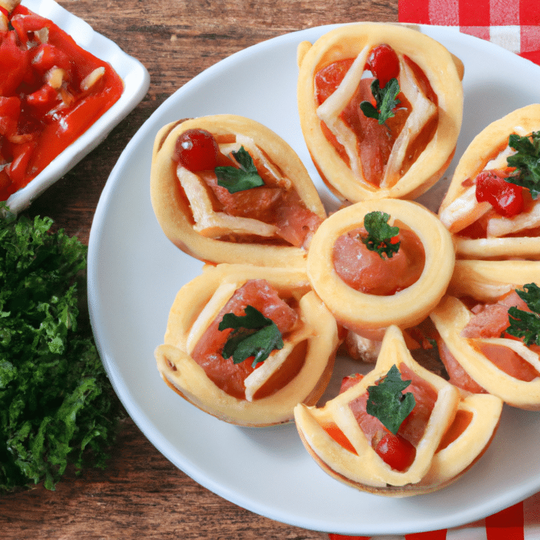 Estrelas de Natal de Queijo e Presunto