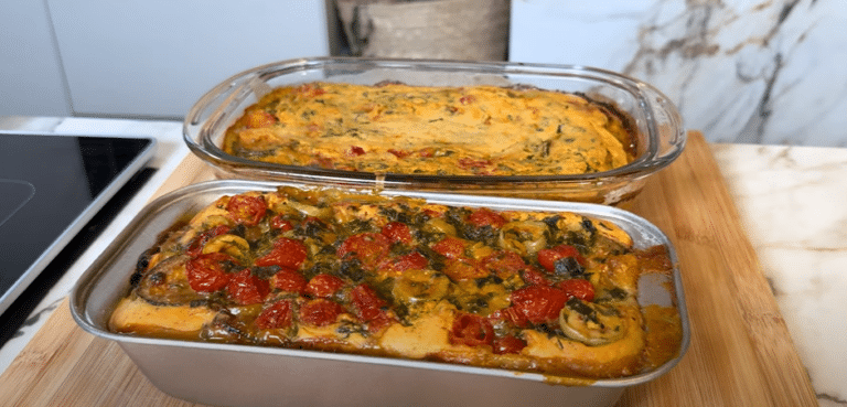 Torta vegana de liquidificador com abobrinha e tomate