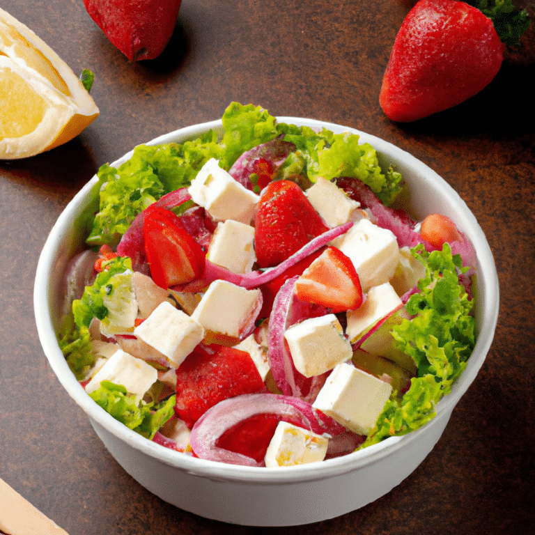 Salada de Verão com Morangos e Queijo Feta