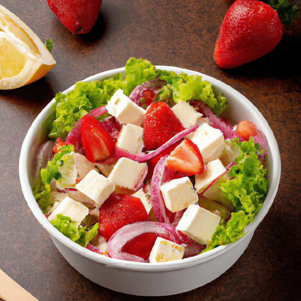 Salada de Verão com Morangos e Queijo Feta