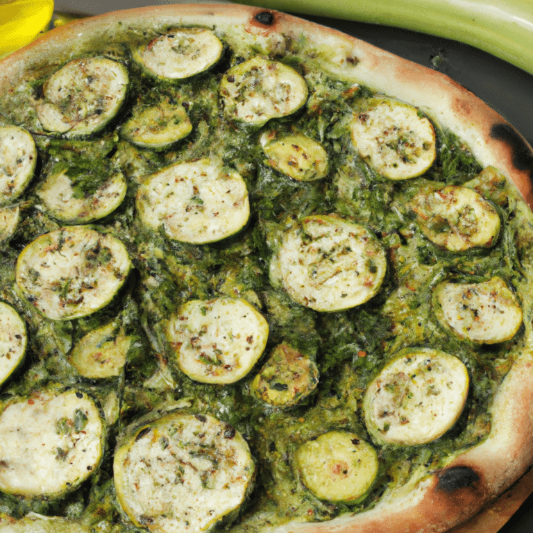 Pizza de Abobrinha e Pesto de Manjericão