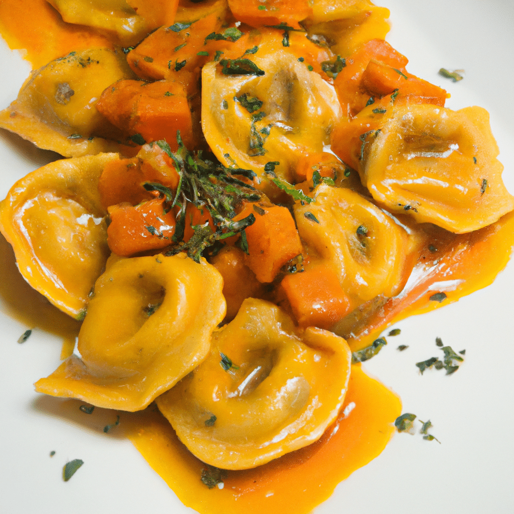 Tortellini de Abóbora com Molho de Sálvia Assado