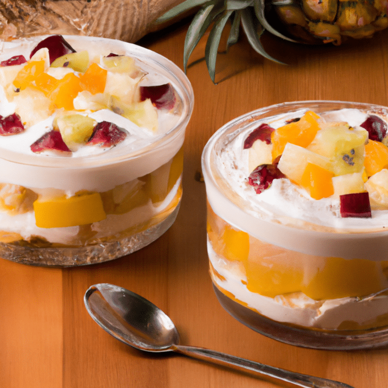 Pavê de Frutas Tropicais com Coco