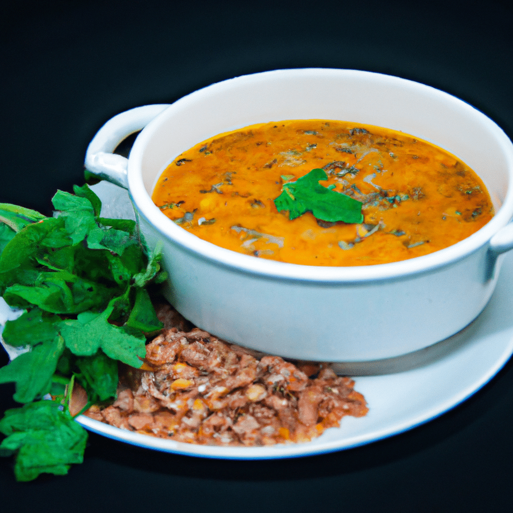 Sopa de Lentilhas Mediterrânea com Tomate e Manjericão