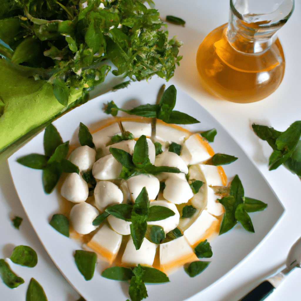 Salada de Verão com Melão, Mozzarella de Búfala e Manjericão