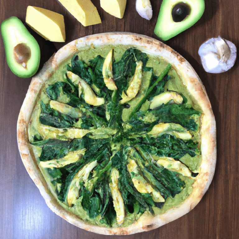 Pizza de Abacate e Pesto de Rúcula