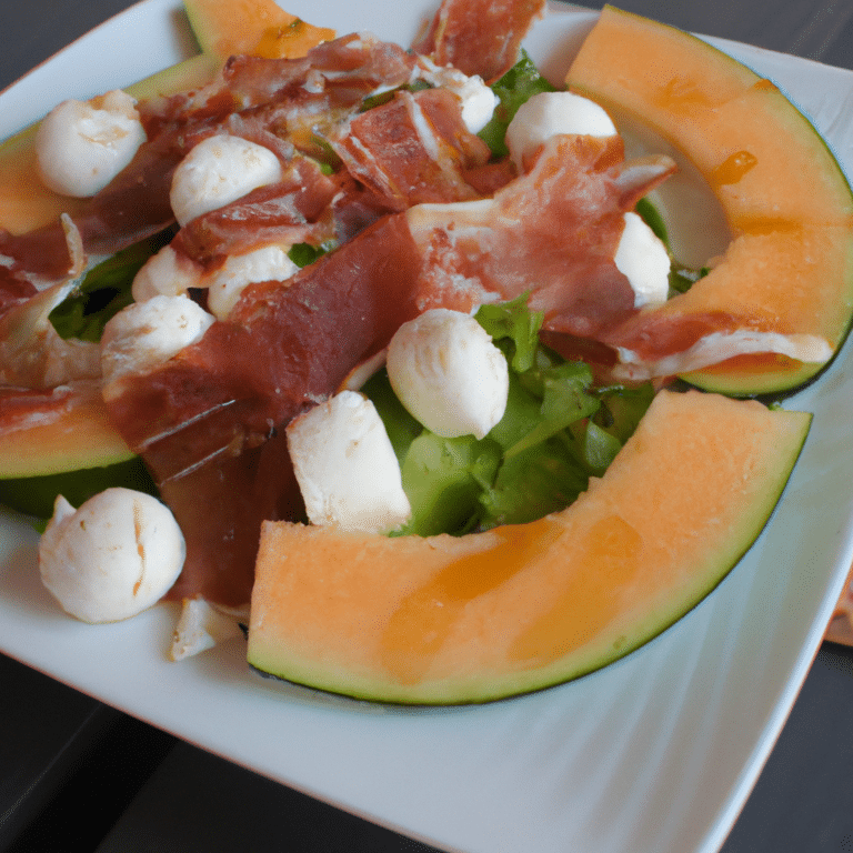 Imagem de Salada de Verão com Melão, Prosciutto e Mozzarella Grelhada