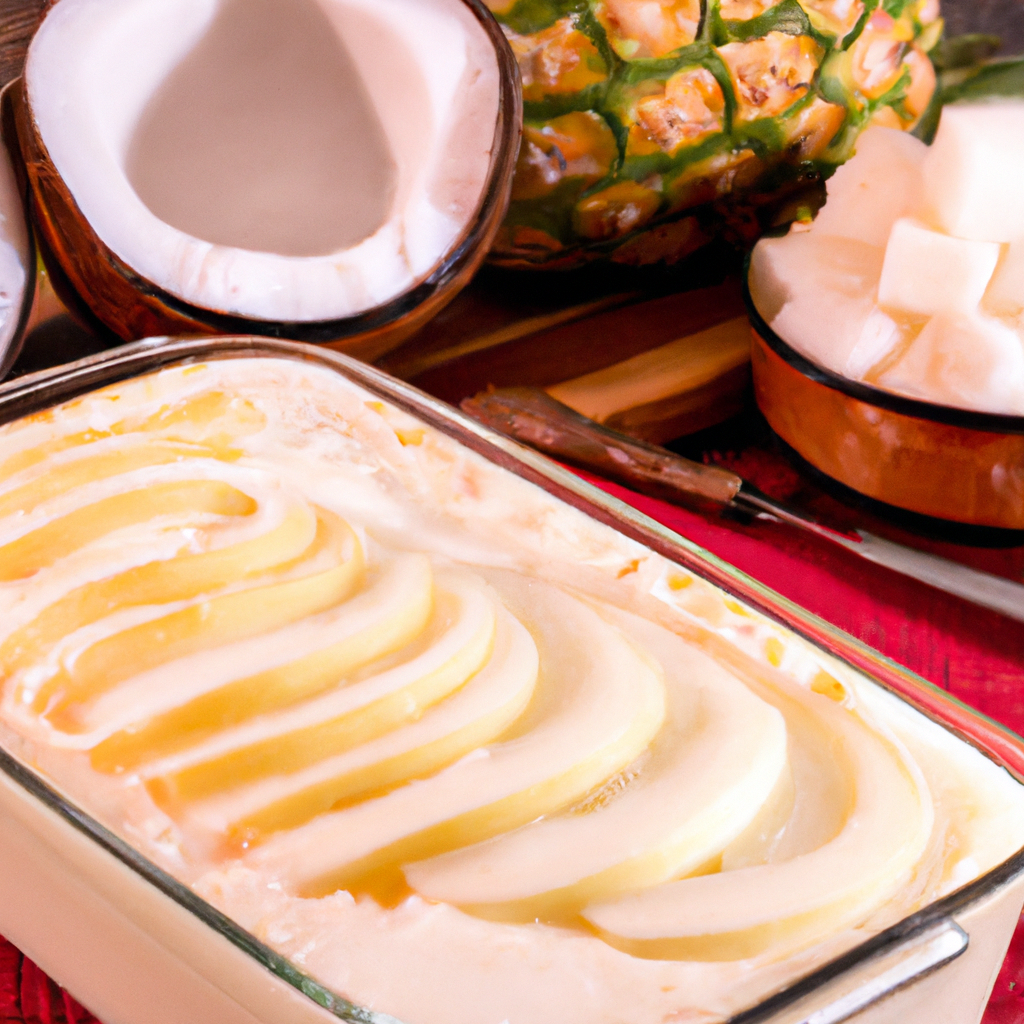 Pavê de Abacaxi e Coco Tropical